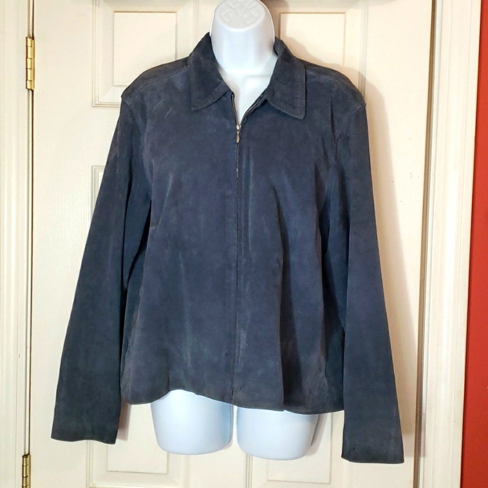 Sonoma Suede Leather Zippered Jacket